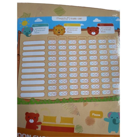 Magicfly NIB Easy To Use Magnetic Cartoon Chore Reward Chart For School & Home - Picture 2 of 11